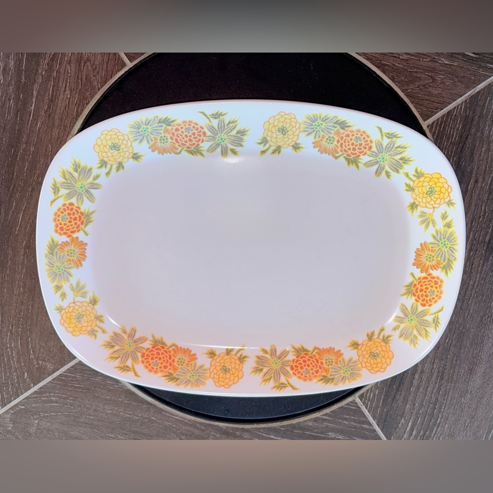 VGT. Noritake Floral Oval Serving Platter “Sunny Side” Pattern Great Condition